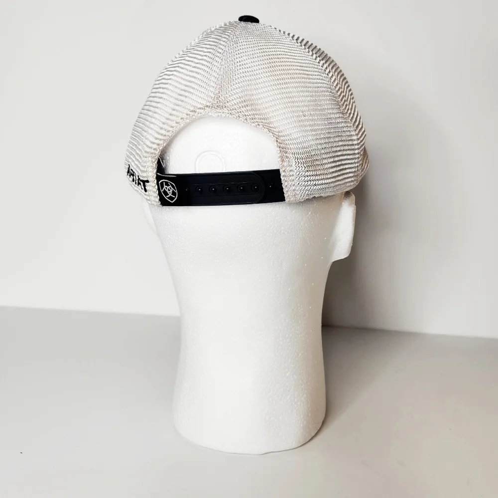 Ariat Serape Stripe Center Sheild Mesh Snap Back Trucker Hat Cap Adjusta…